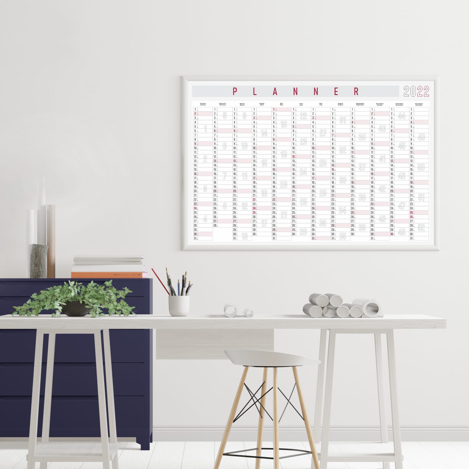 Calendar perete tip planner 2022