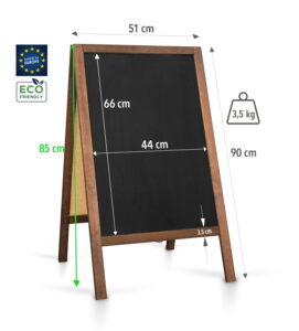 Panou stradal din lemn (blackboard) Classic S (51x90 cm)