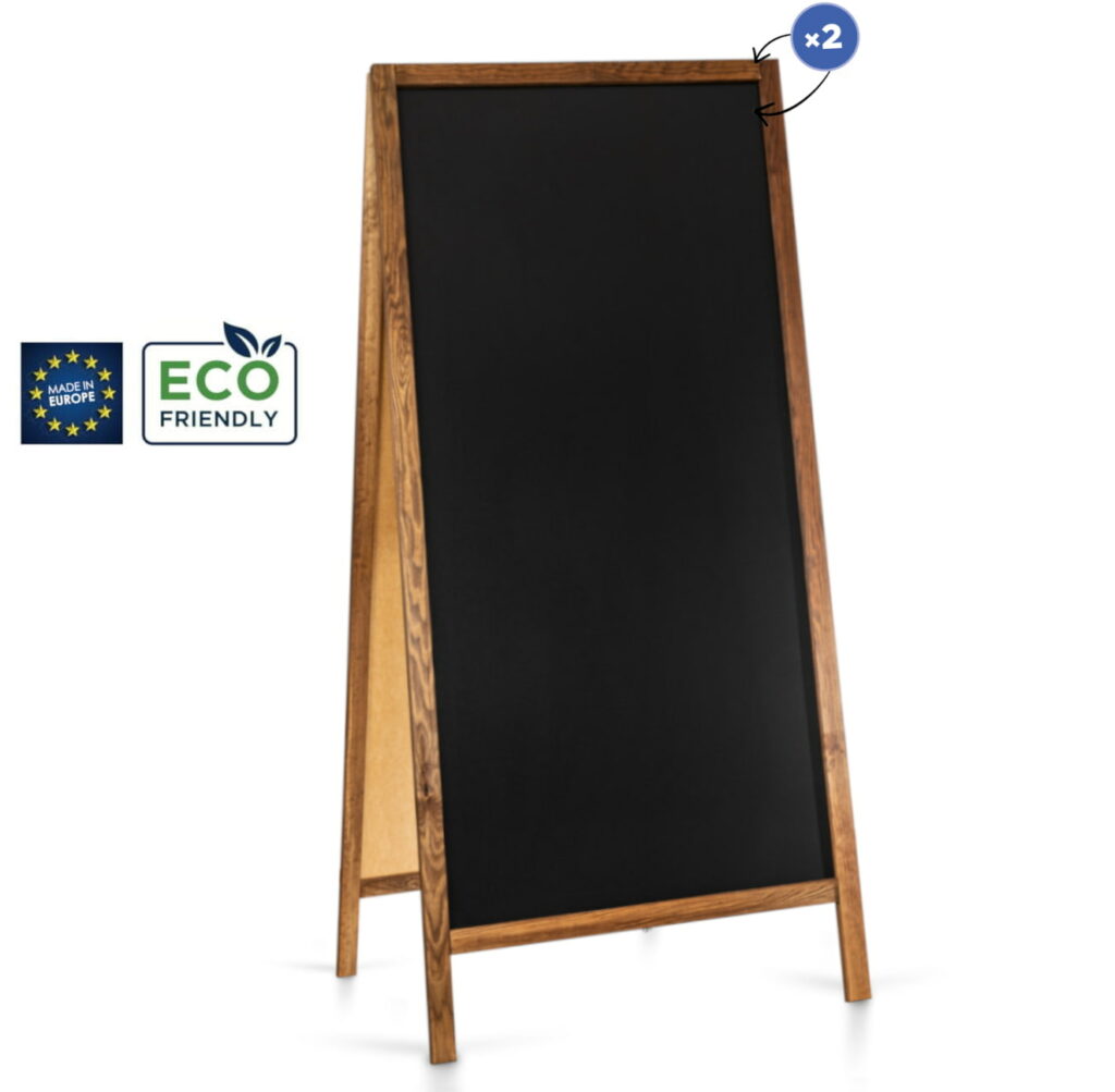 Panou stradal din lemn (blackboard) Classic XL (72x160 cm)