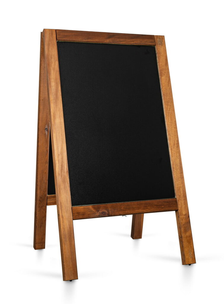 Panou stradal din lemn (blackboard) PRO (65x118 cm) - rezistent la apă