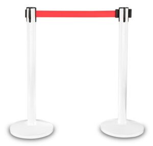 Stâlp Premium alb (bandă roșie)